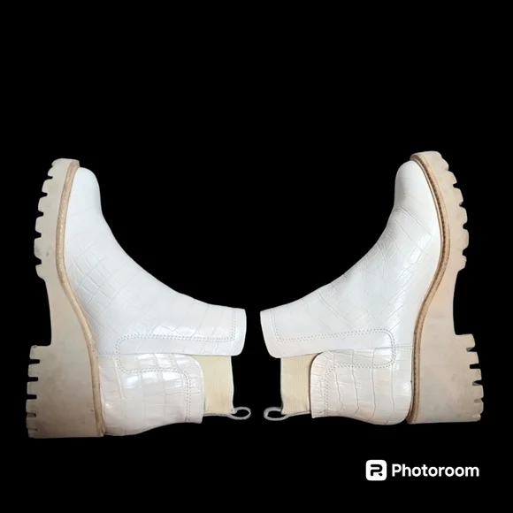 Dolce Vita Huey Boot in Ivory Crocodile Size 8.5 - Picture 5 of 10